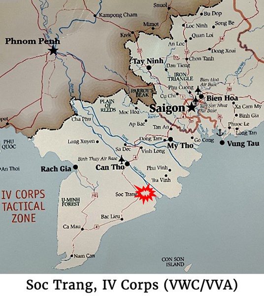 Map of Soc Trang, IV Corps (VWC/VVA)